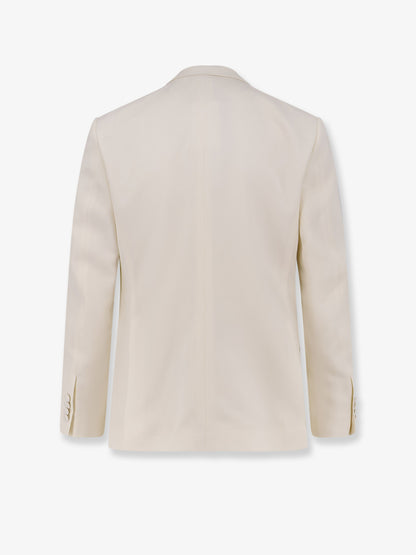 Double-breasted viscose and silk blazer thumbnail