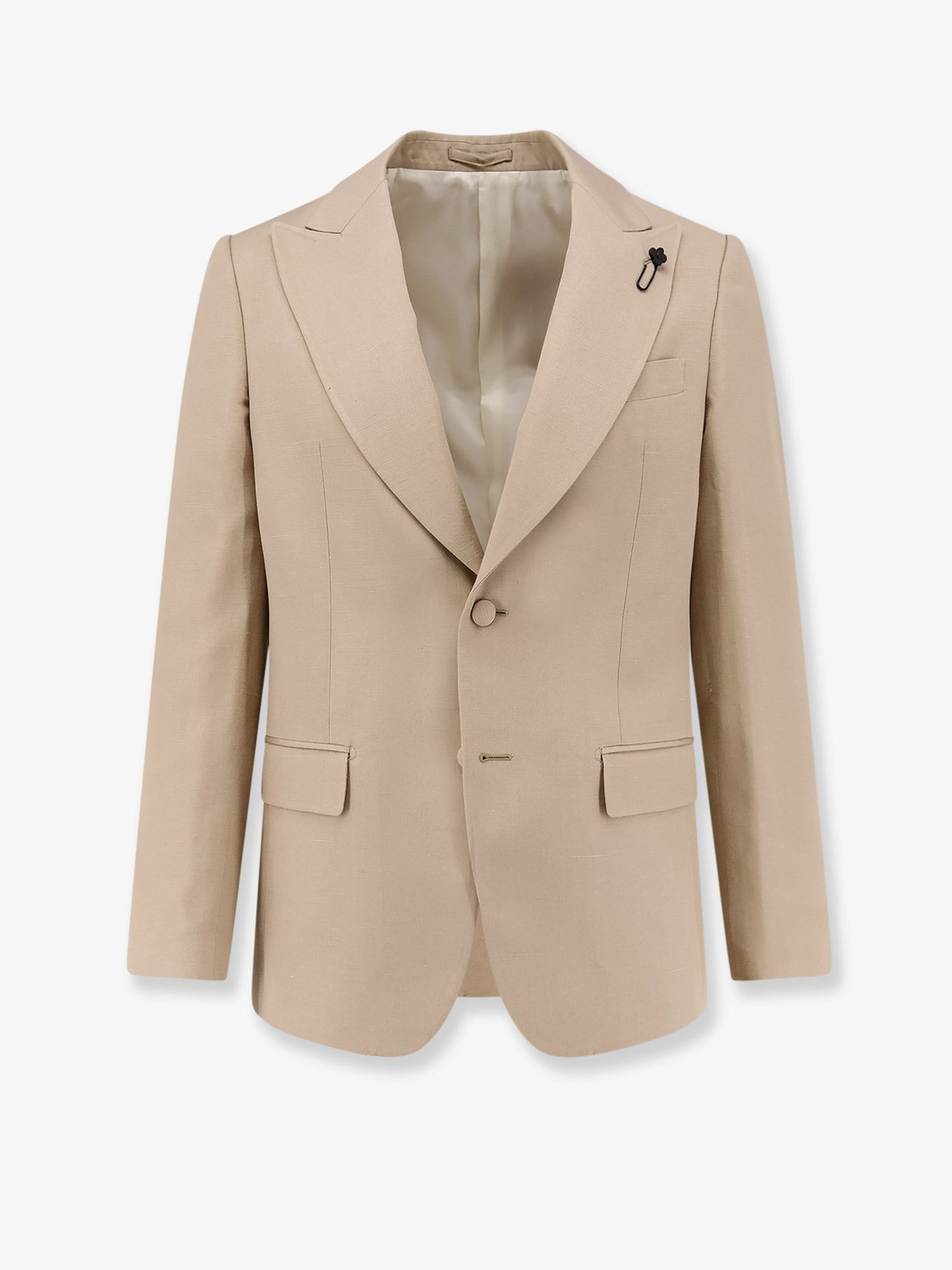 Single-breasted viscose and silk blazer
