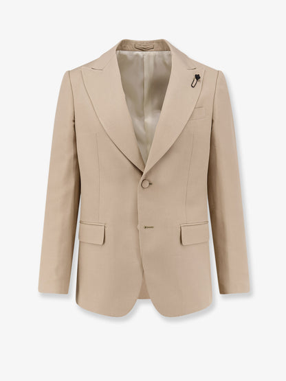 Single-breasted viscose and silk blazer thumbnail