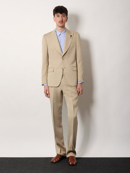 Single-breasted viscose and silk blazer thumbnail