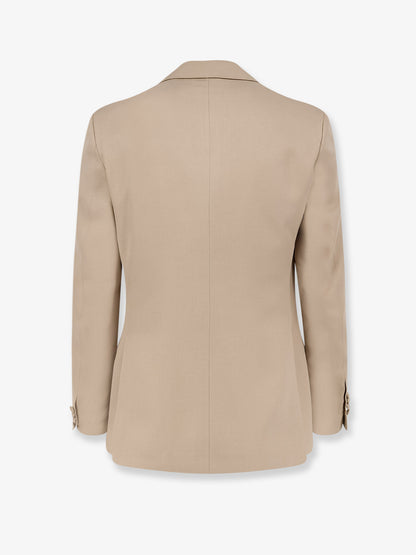 Single-breasted viscose and silk blazer thumbnail