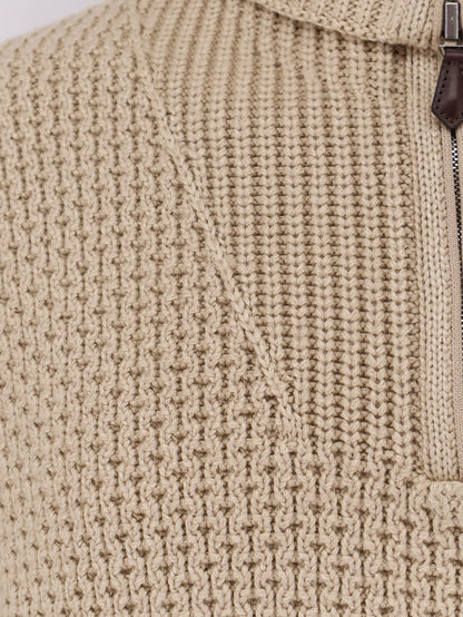Linen, virgin wool, cashmere and silk blend sweater thumbnail