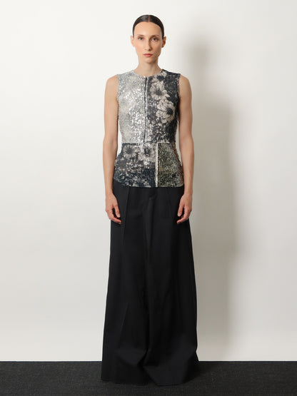 Patchwork top with sequins embroidery thumbnail