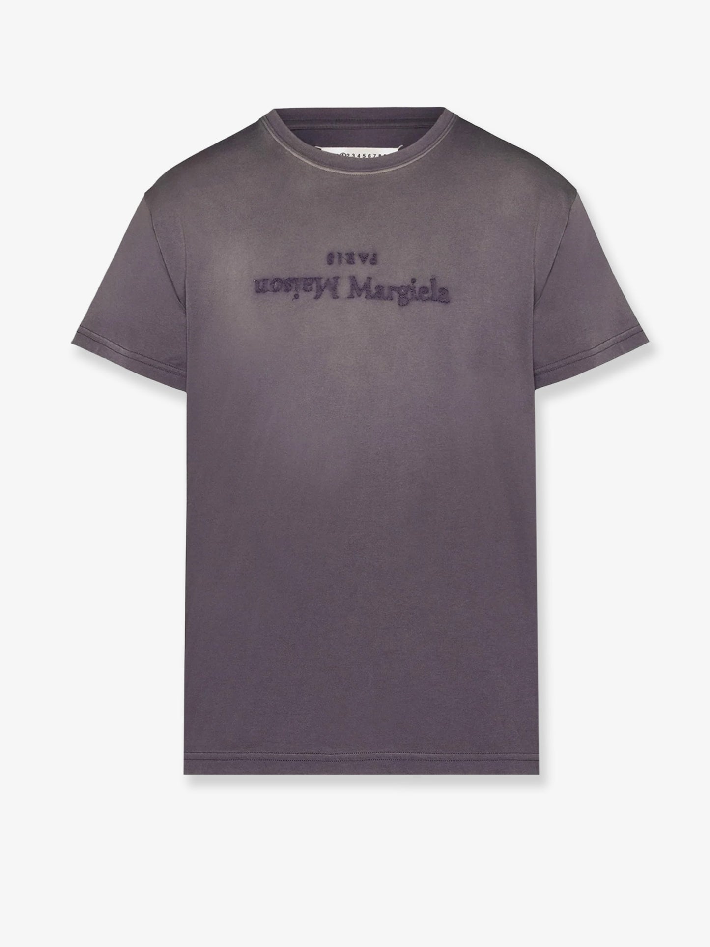 Cotton T-shirt with rewashed effect