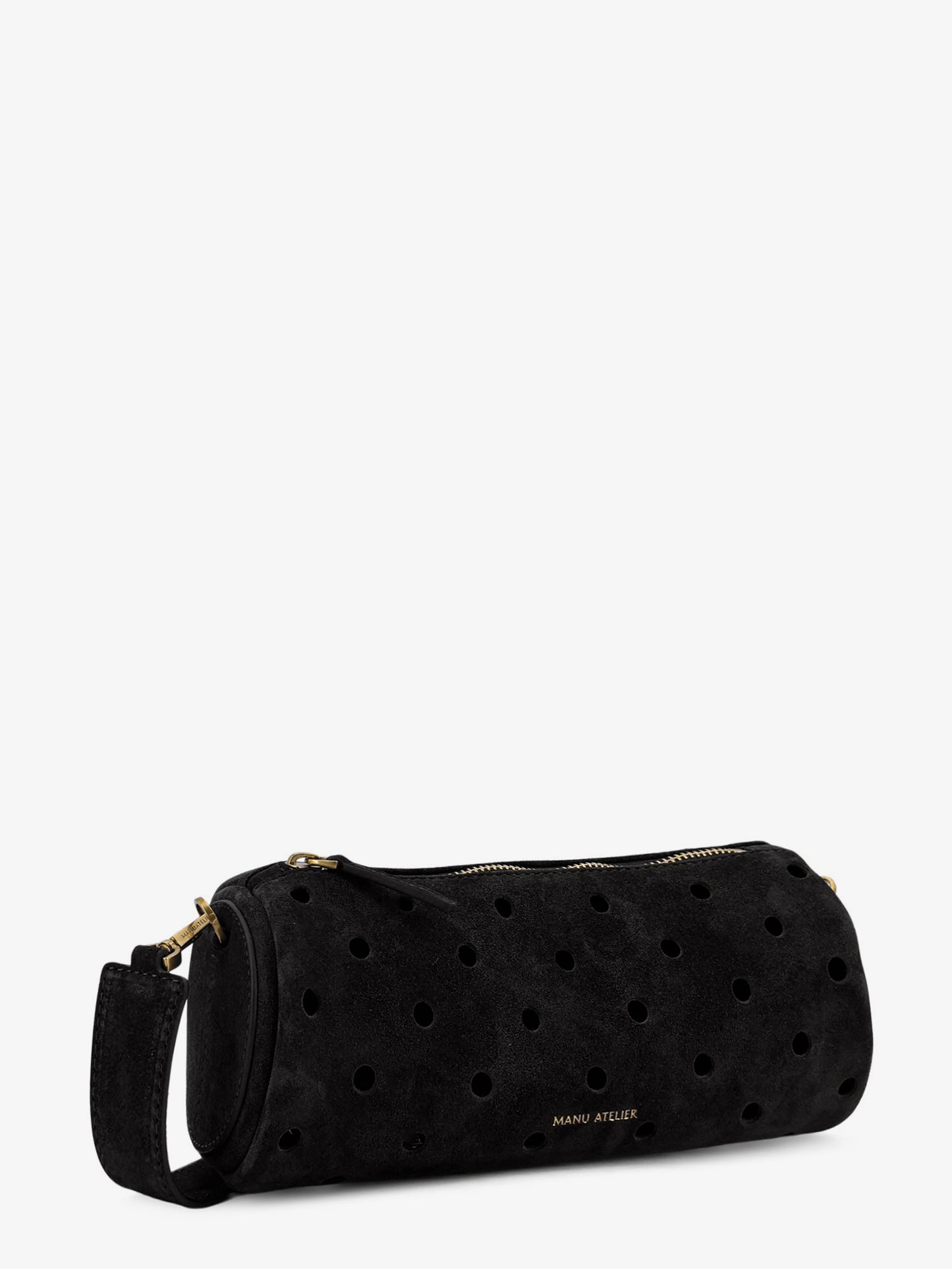 Mini Cylinder suede crossbody bag