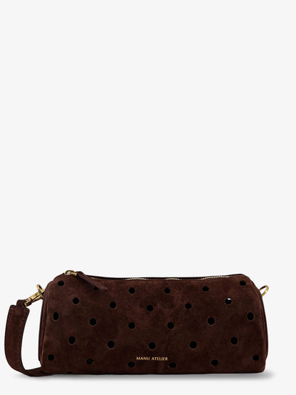 Mini Cylinder suede crossbody bag thumbnail