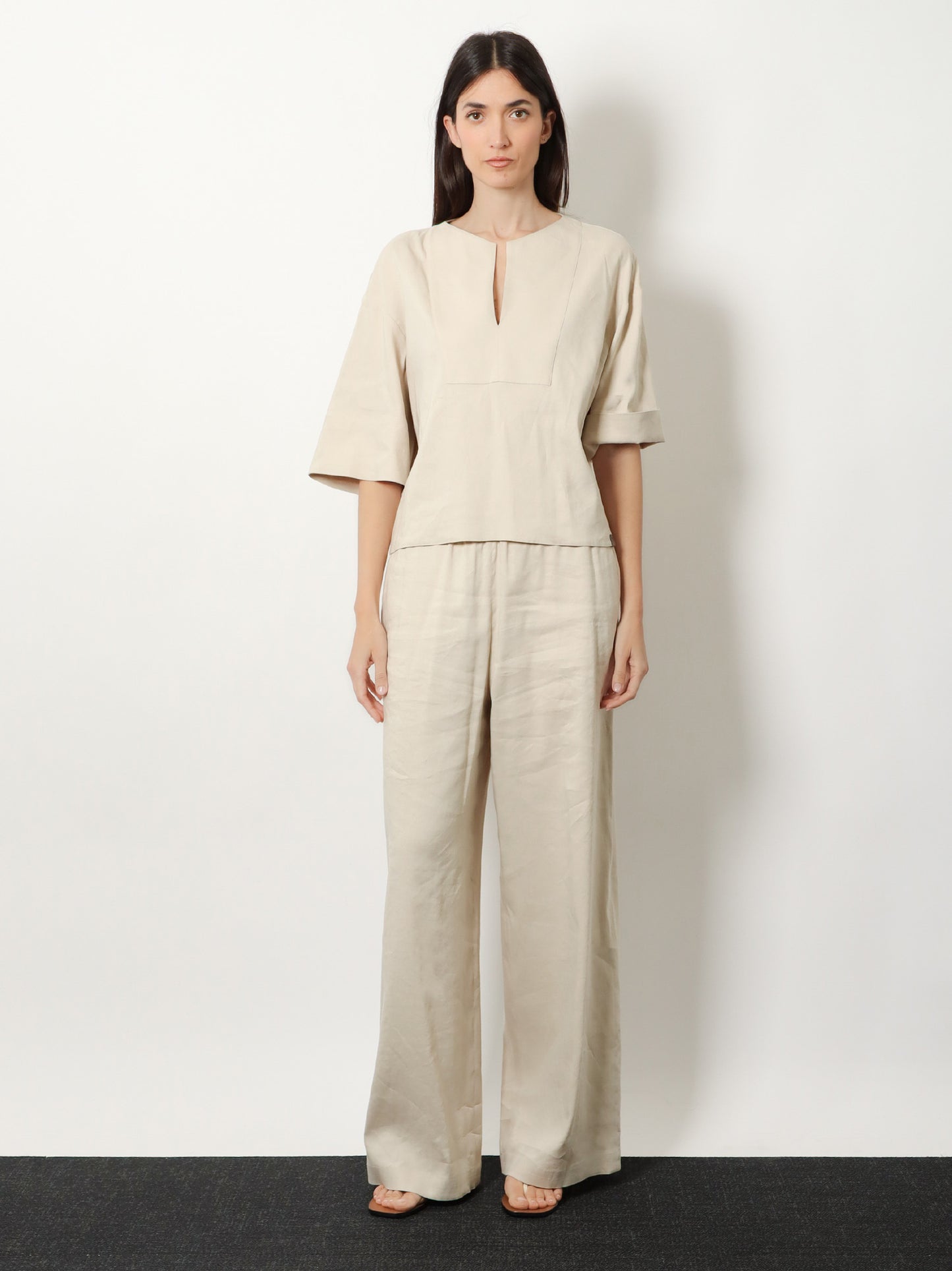 Mxpsospiro linen and viscose shirt