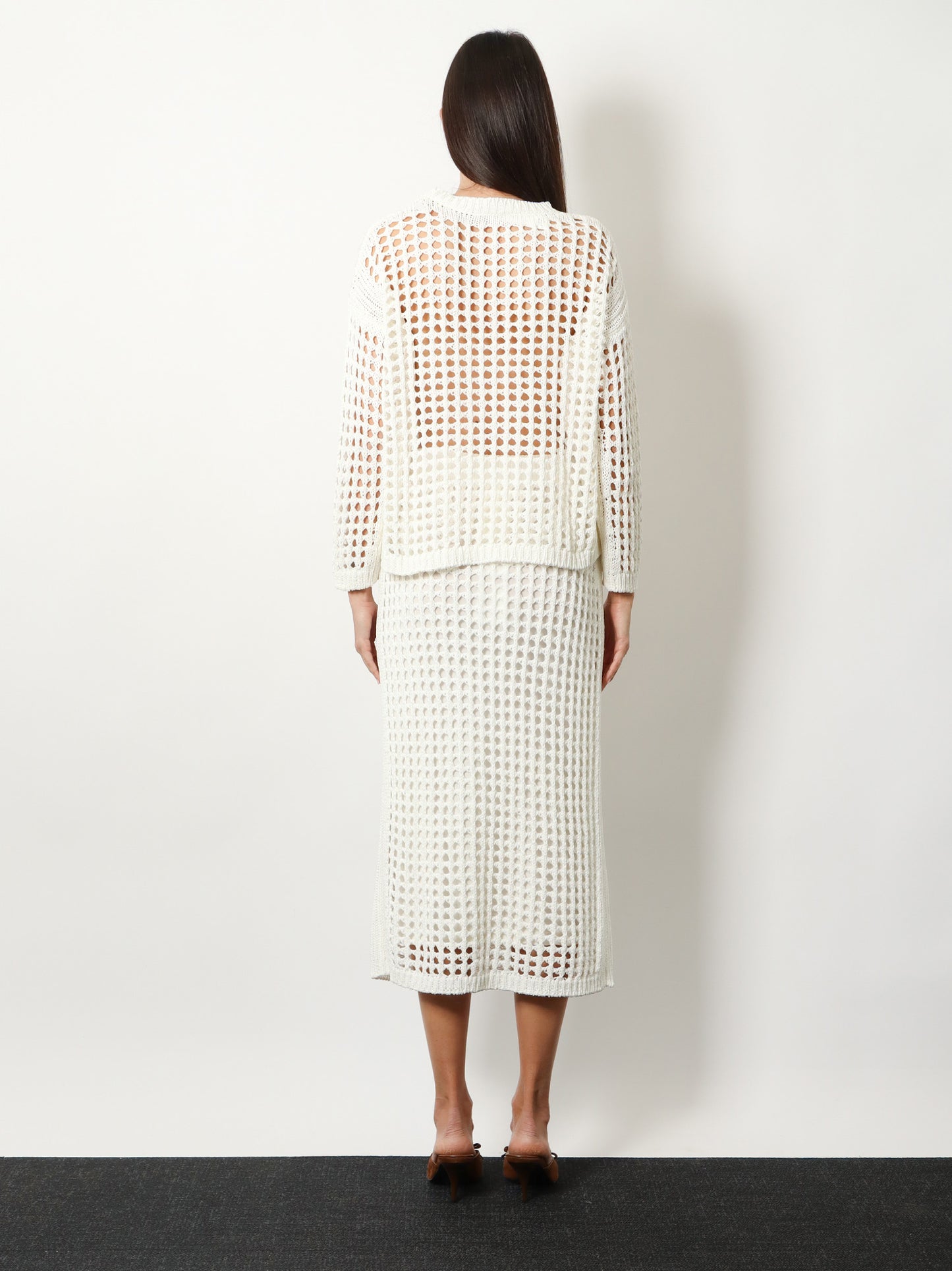 Mxpfebe perforated cotton sweater