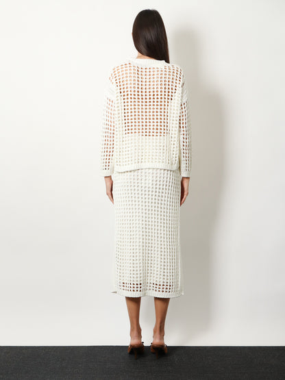 Mxpfebe perforated cotton sweater thumbnail