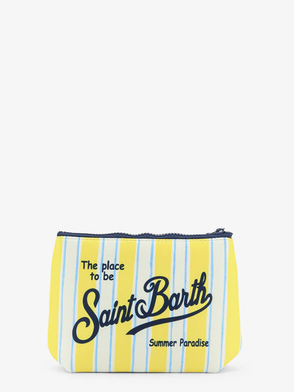 Pochette Aline in scuba con motivo a righe thumbnail