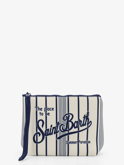 Aline scuba clutch with striped pattern thumbnail