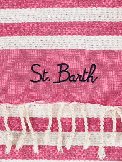 Striped cotton beach towel thumbnail