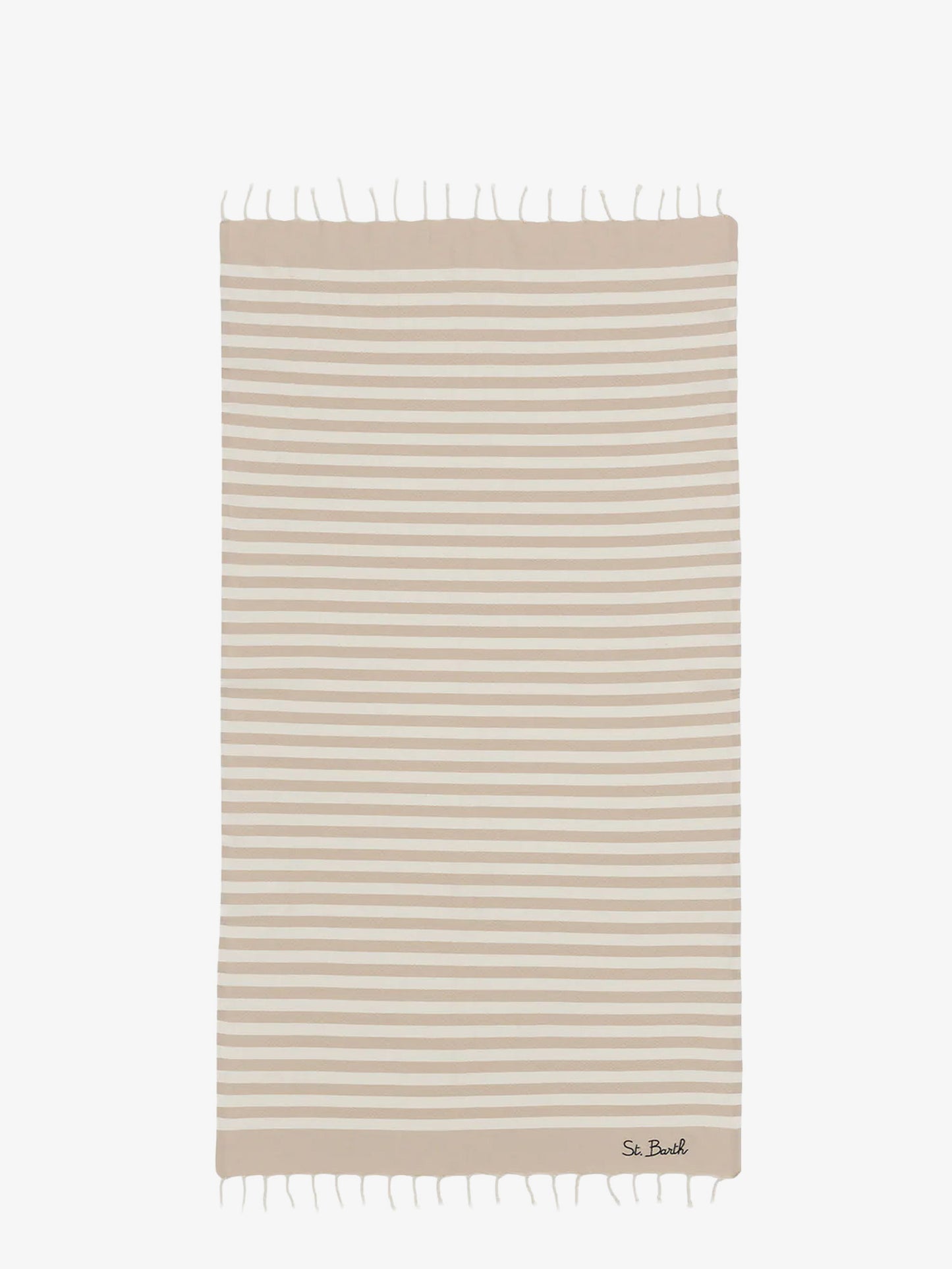 Striped cotton beach towel