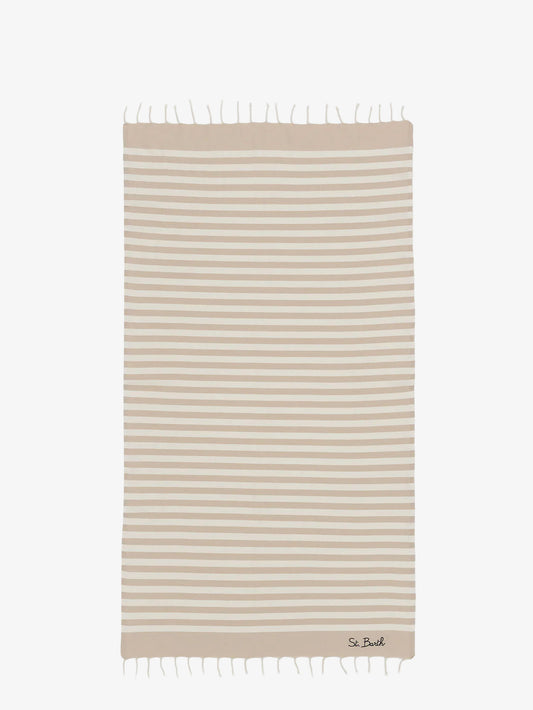 Striped cotton beach towel
