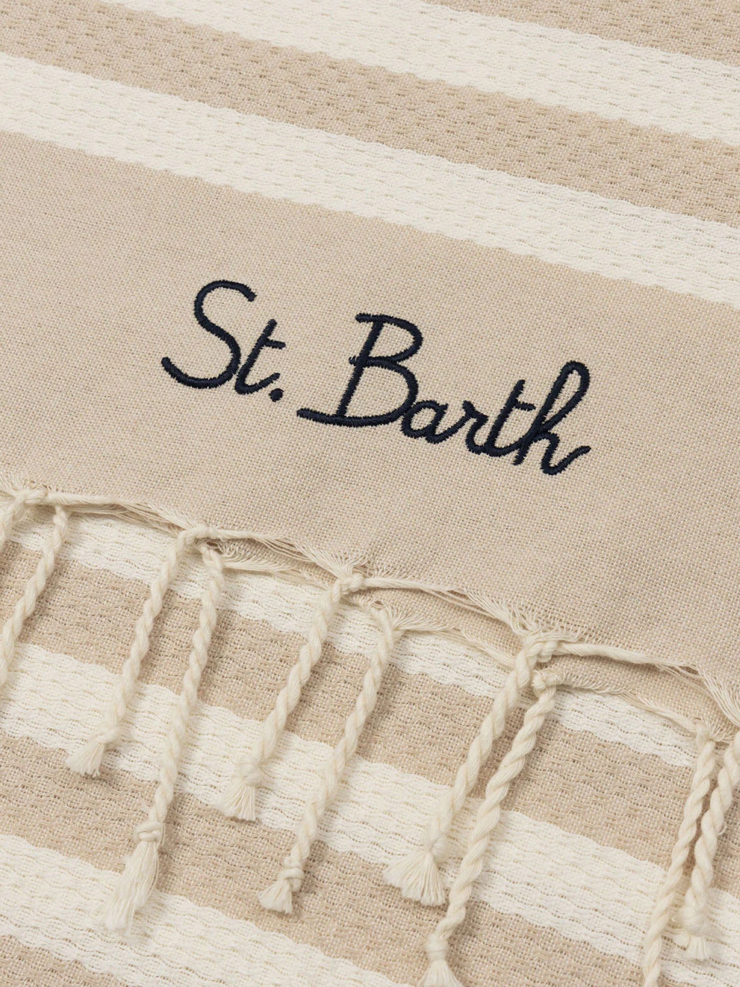 Striped cotton beach towel