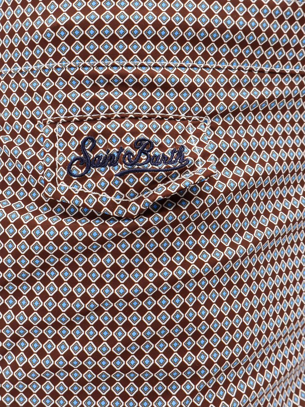 Nylon swim shorts with micro-pattern