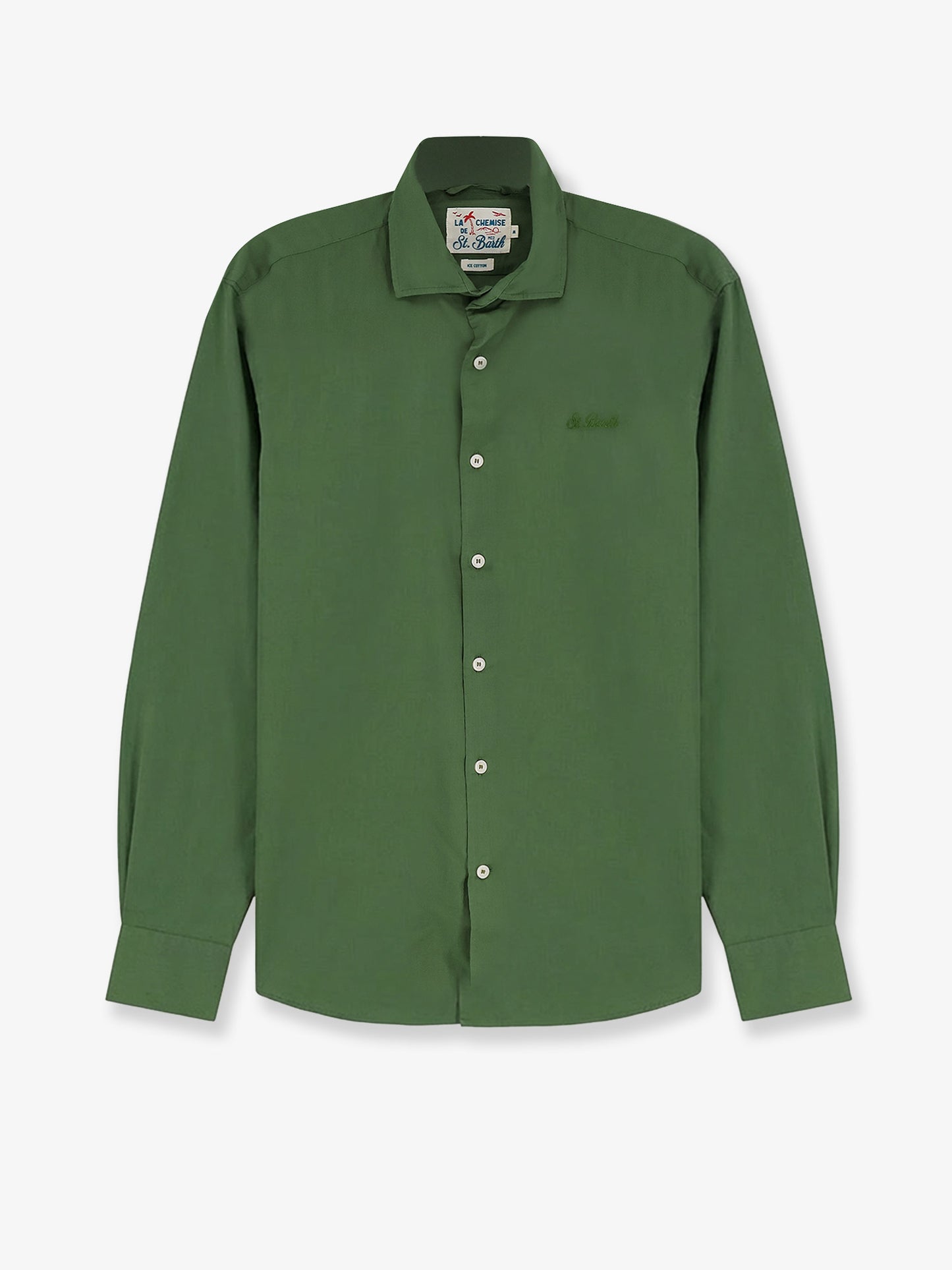 Ice cotton shirt with embroidered logo on the front