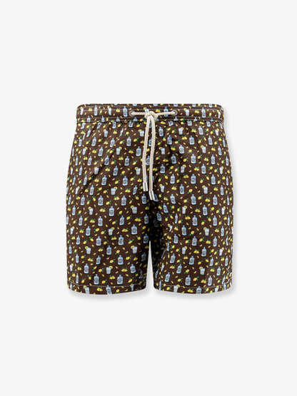 Nylon swim shorts with all-over micro pattern thumbnail