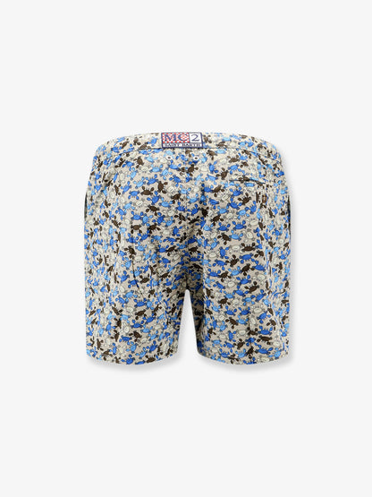 Nylon swim shorts with micro-pattern thumbnail