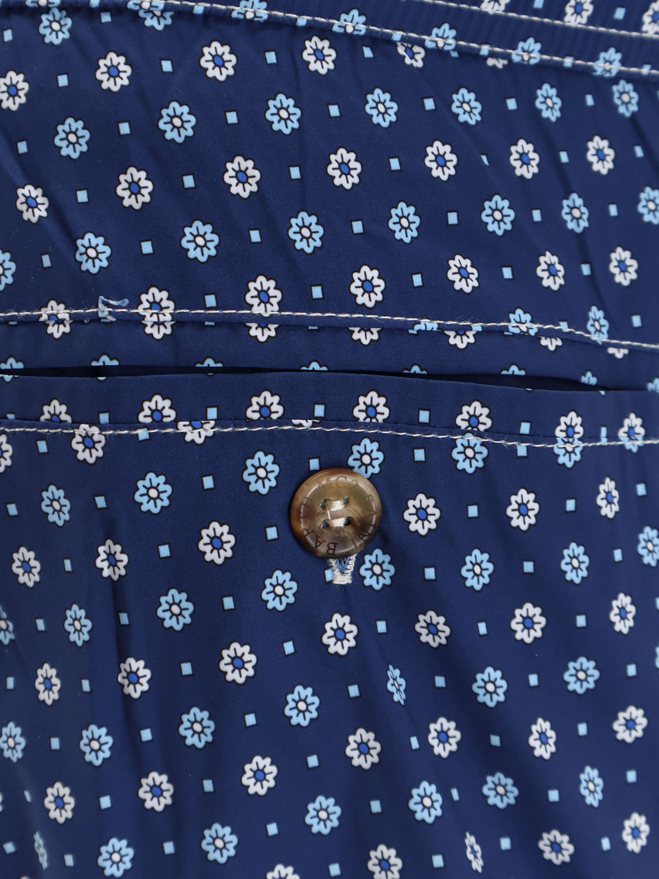 Nylon swim shorts with all-over micro pattern