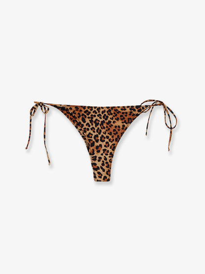 Nylon bikini bottoms with animal print thumbnail