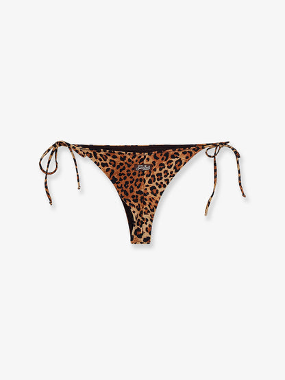 Nylon bikini bottoms with animal print thumbnail