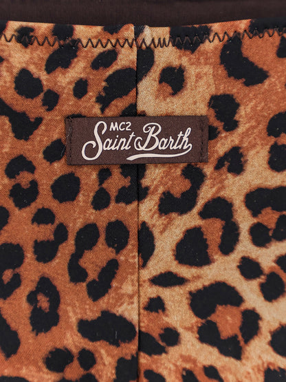 Nylon bikini bottoms with animal print thumbnail