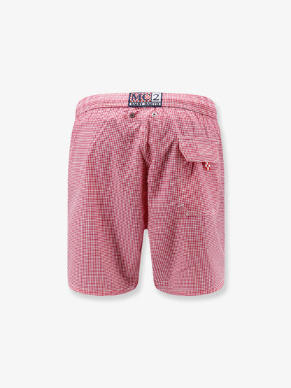 Boxer mare Patmos in nylon con motivo vichy thumbnail