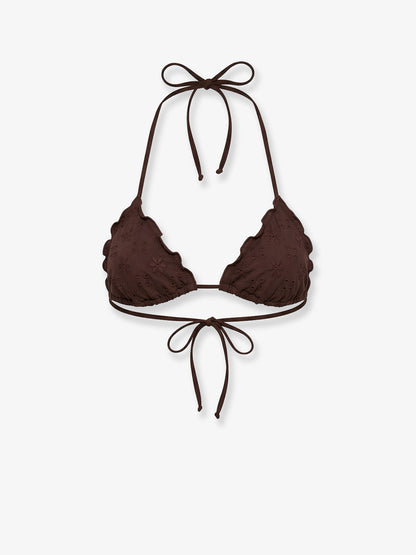 Sagittarius bikini top with all-over embroidery thumbnail
