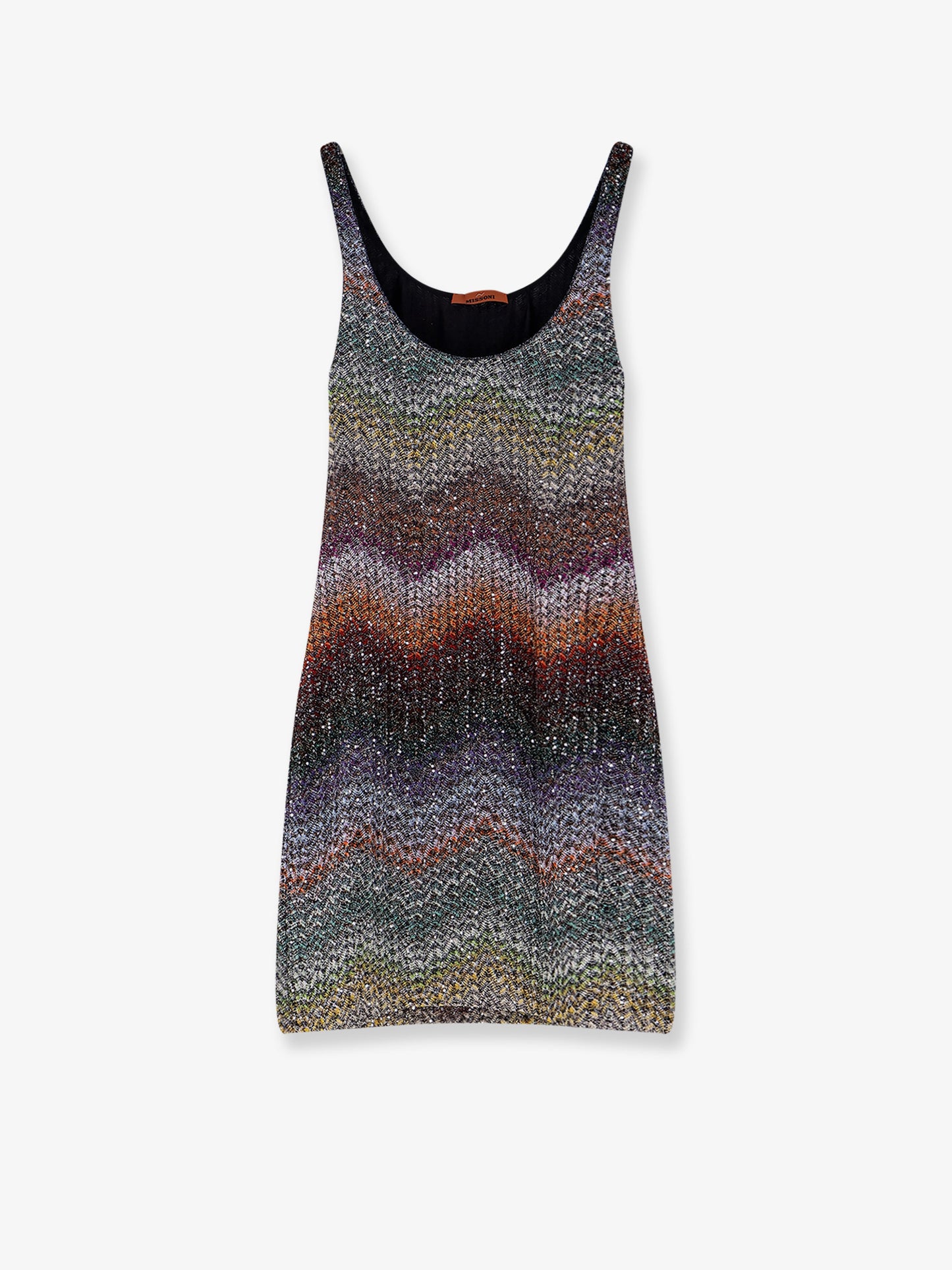 Short knitted dress with all-over sequins