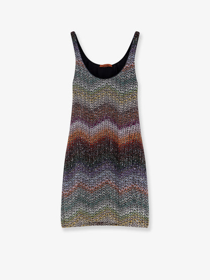 Short knitted dress with all-over sequins thumbnail