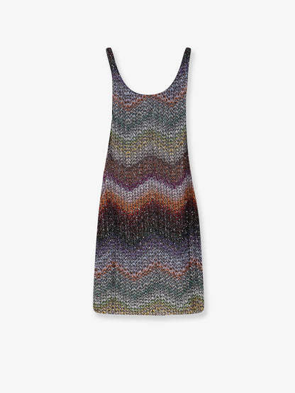 Short knitted dress with all-over sequins thumbnail