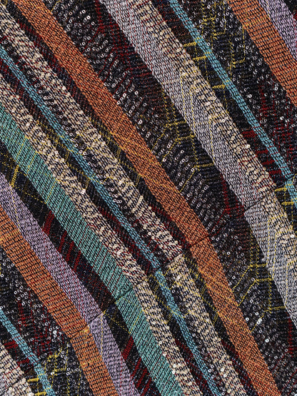 Viscose blend long dress with chevron pattern thumbnail