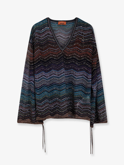 Viscose and metallic fiber sweater thumbnail