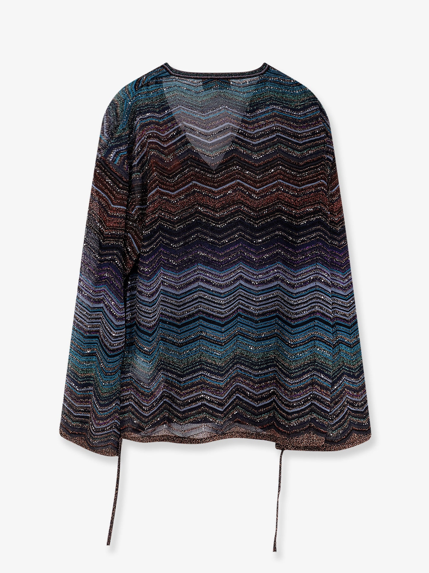 Viscose and metallic fiber sweater