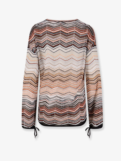 Multicolor viscose and metallic fiber sweater thumbnail