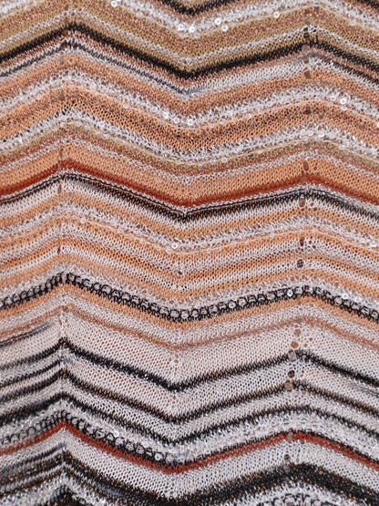 Viscose tank top with laminated chevron pattern thumbnail