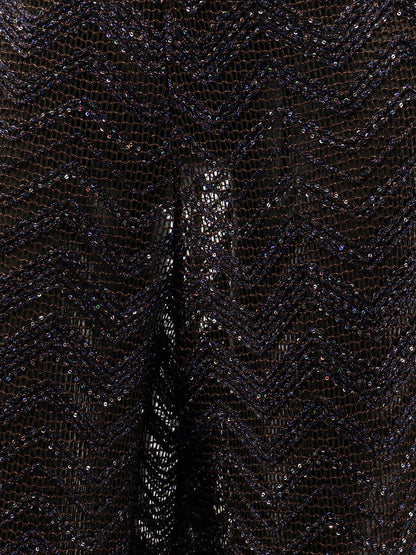 Viscose blend trousers with chevron pattern thumbnail
