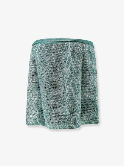 Viscose blend and sequin mini skirt thumbnail