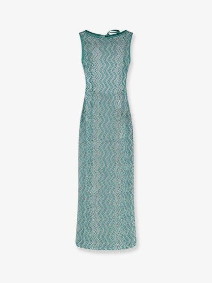 Laminated viscose long dress thumbnail