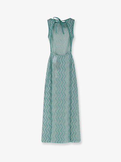 Laminated viscose long dress thumbnail