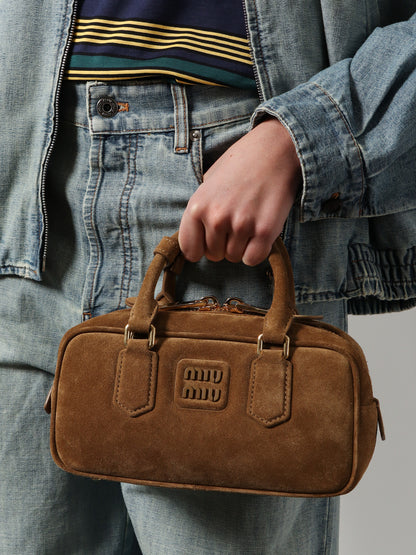 Arcadie suede shoulder bag thumbnail