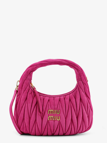 Wander matelassé suede shoulder bag thumbnail