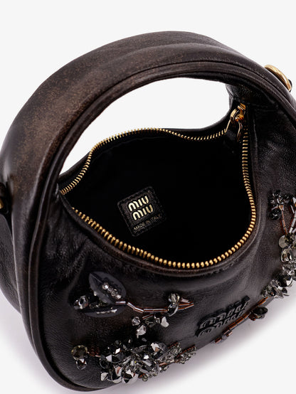 Wander leather mini crossbody bag with embroidery thumbnail