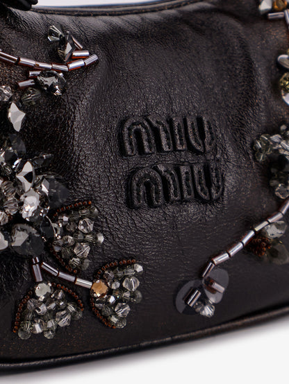 Wander leather mini crossbody bag with embroidery thumbnail