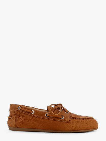 Vintage effect leather loafers thumbnail