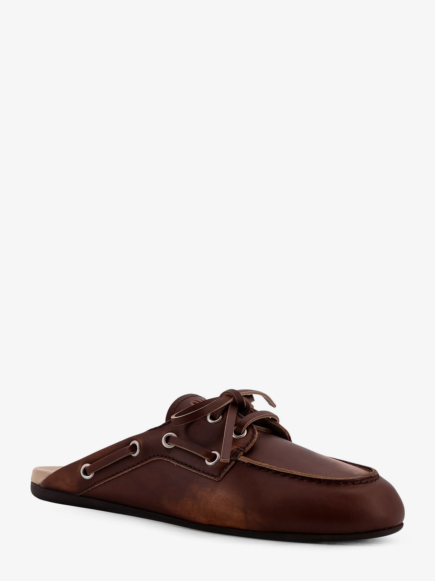 Délavé leather sabot