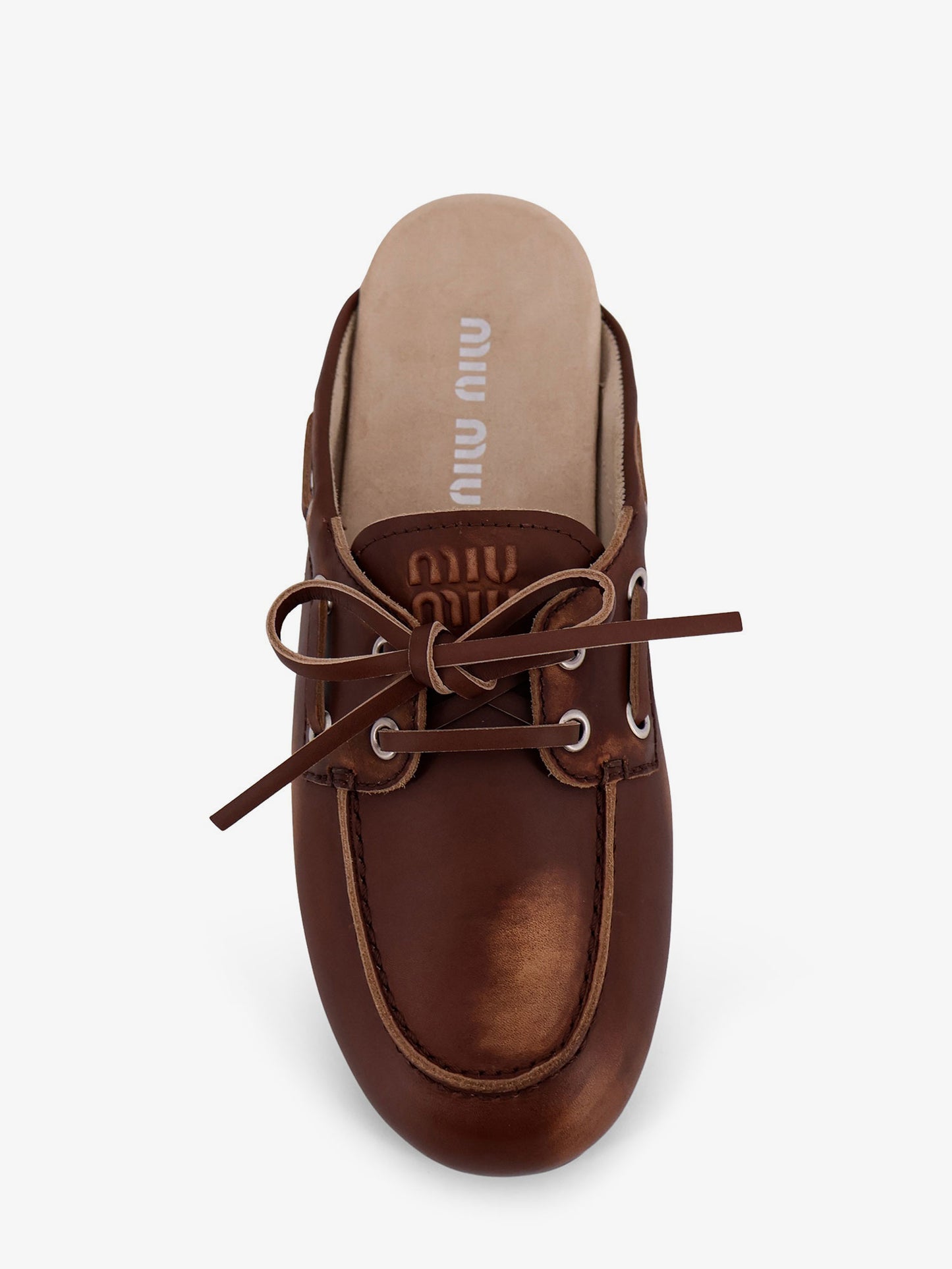Délavé leather sabot