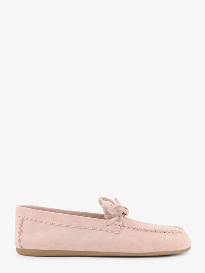 Suede loafer with frontal logo thumbnail