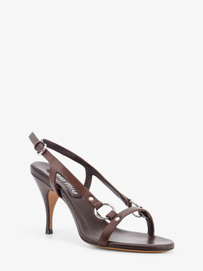 Leather sandals with metal detail thumbnail
